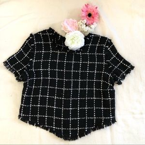 TOBI Classic and Snappy Tweed Top!